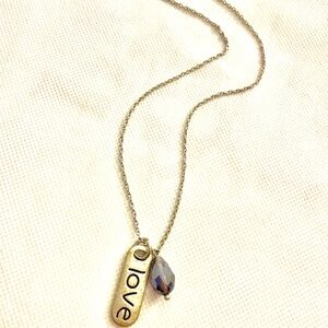 NWT Love Charm & Bead Pendant Necklace.